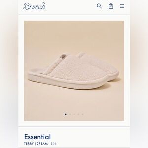 Brunch Essential Slippers in Cream Terry